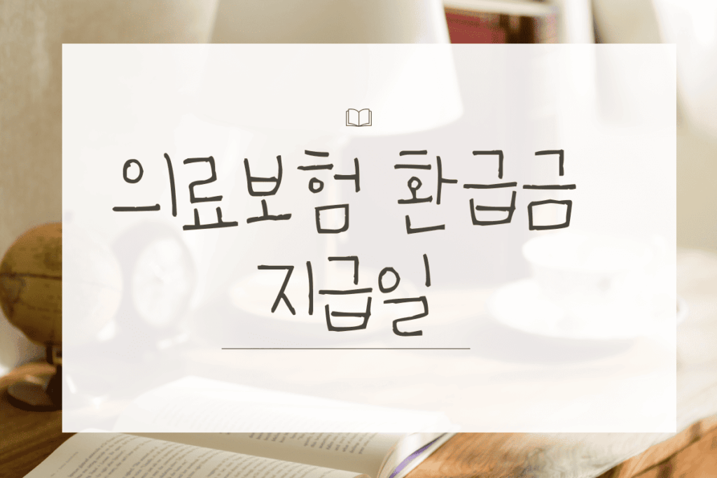 의료보험 환급금 지급일